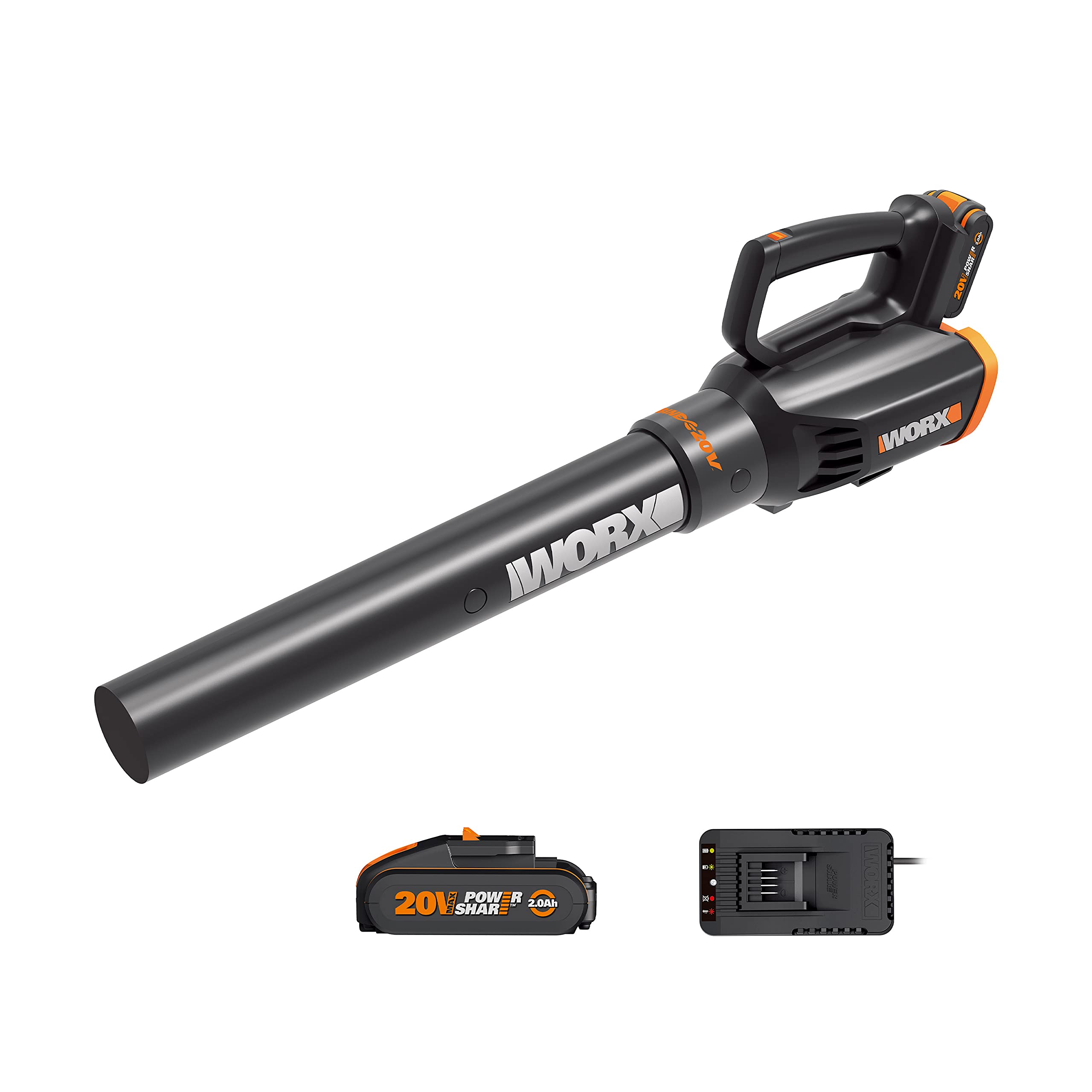 WORX 20V Cordless Turbine Blower WG547E, PowerShare, 2-Speed - Keystone 4