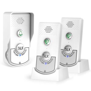 ​Elebinke Wireless Intercom Doorbell-Waterproof Portable Voice Intercom Doorbell with 2000mAh Rechargeable Battery