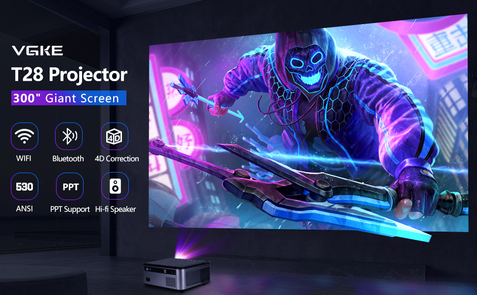 WiFi Bluetooth Projector