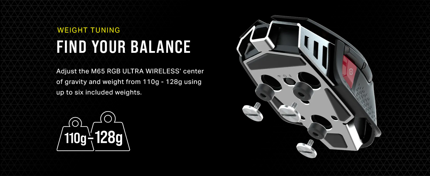 tunable gaming mouse, adjustable weight mouse, gaming mouse