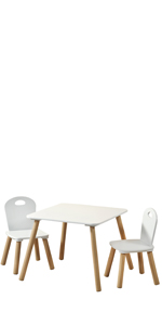 Children's seat set, children's table, children's chair, children's chairs, white, crafts, painting, playing, sitting
