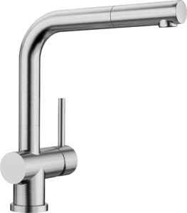 Blanco 518716 Lomis-S - Brushed Steel Kitchen Sink tap with a Pull-Out spout steel-518716