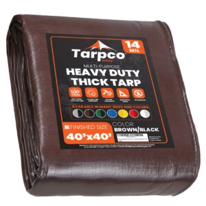 Tarpco Safety Heavy Duty 245 GSM/ 14 Mil Tarp Cover