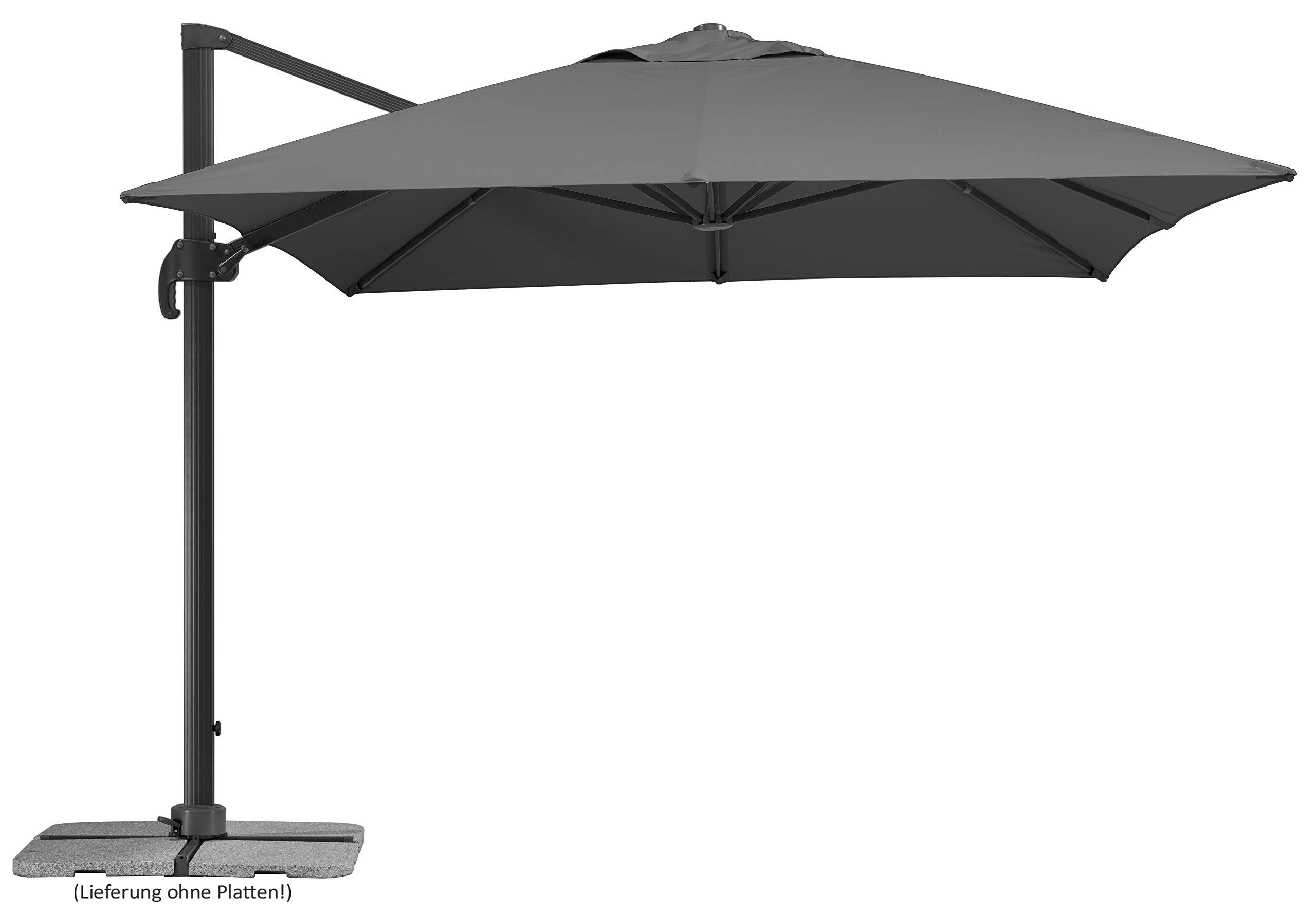 Schneider - Umbrella Rhodos Grande Cantilever Parasol Anthracite Approx. 400 x 300 cm