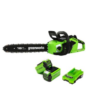 Greenworks GD40CS18K2X Cordless Chainsaw with Brushless Motor