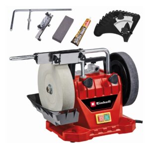 Einhell TC-WG 200 Wet Bench Grinder |High Speed Wet-Stone Grinding Wheel and 180 x 30mm Leather Honing Wheel| Electric Wet Grinder for Grinding
