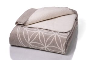 Glart blanket grey-ecru Flower of Life XL