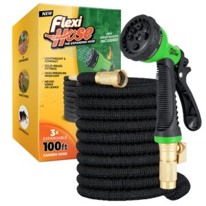 Flexi Hose Expandable Garden Hose - 100FT Heavy Duty Water Hose