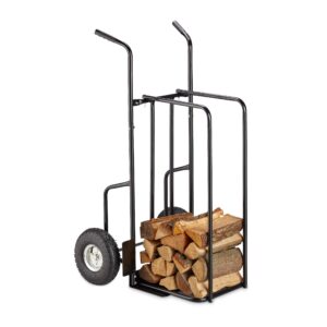 Relaxdays XL Metal Log Cart