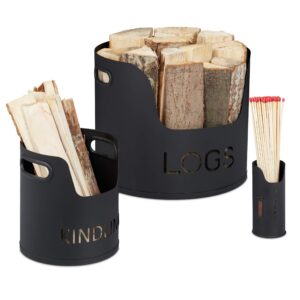 Relaxdays Firewood Holder Set of 3
