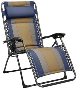 Amazon Basics Padded Zero Gravity Chair- Blue 100 x 76 x 112 cm