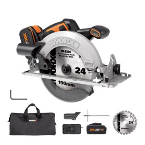 WORX WX520 18V(20V MAX) 190mm Cordless Brushless Circular Saw