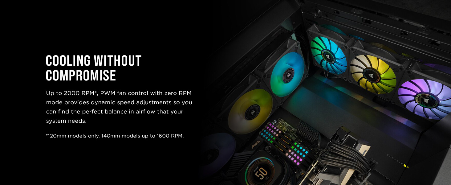 PWM fan control;2000 RPM;1600 RPM;zero RPM mode