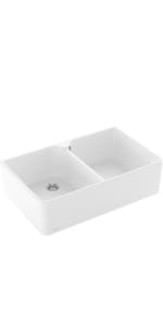 Sink stone double basin, built-in sink