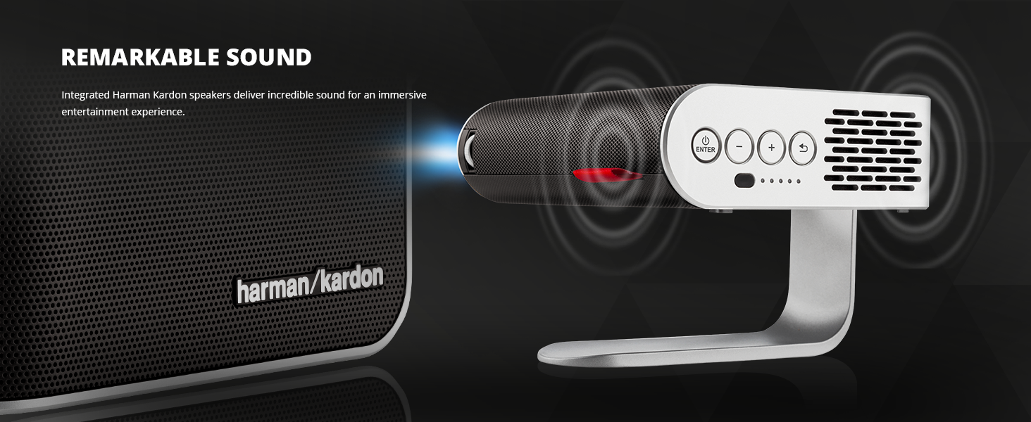 ViewSonic M1 Portable LED Home Cinema Projector Harman Kardon Audio HDMI USB