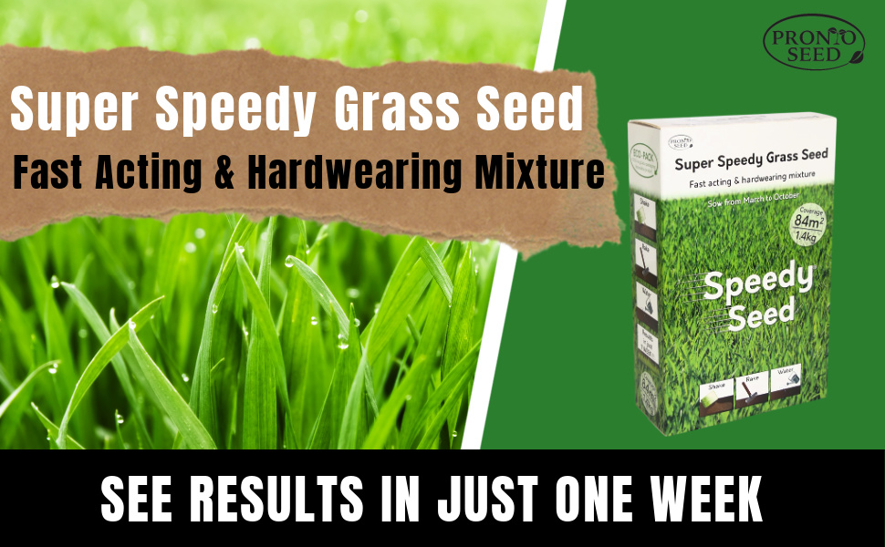pronto seed super speedy fast acting hard wearing grass seed