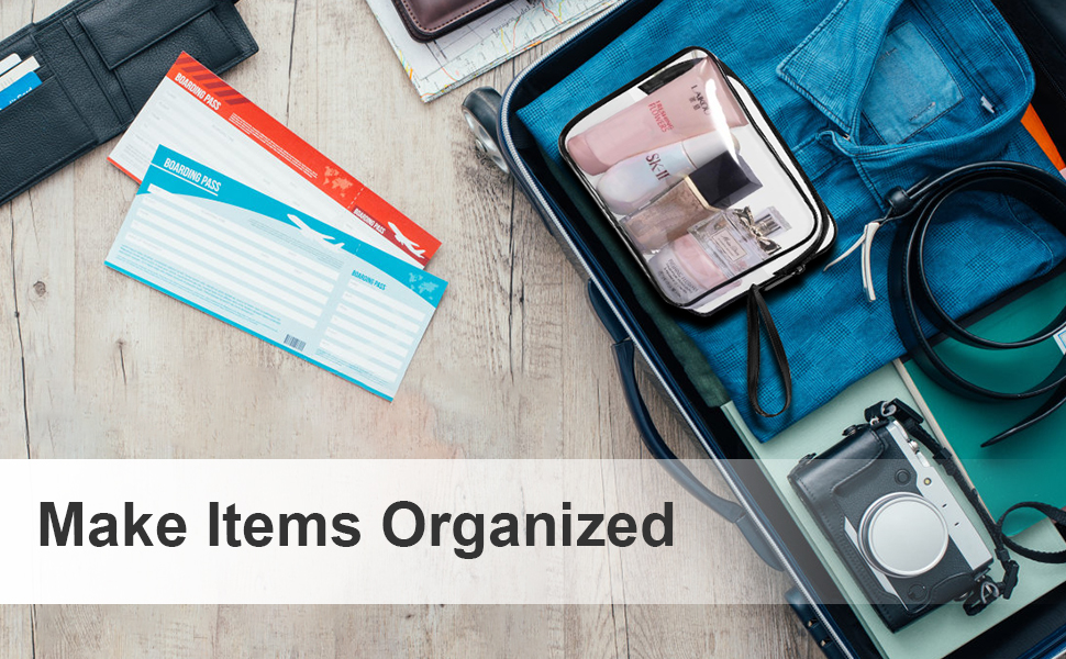 20 x 20cm clear travel bag