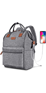 Laptop Backpack with USB Charging Headphone Port
