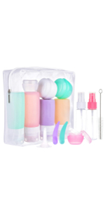 travel toiletries bottles