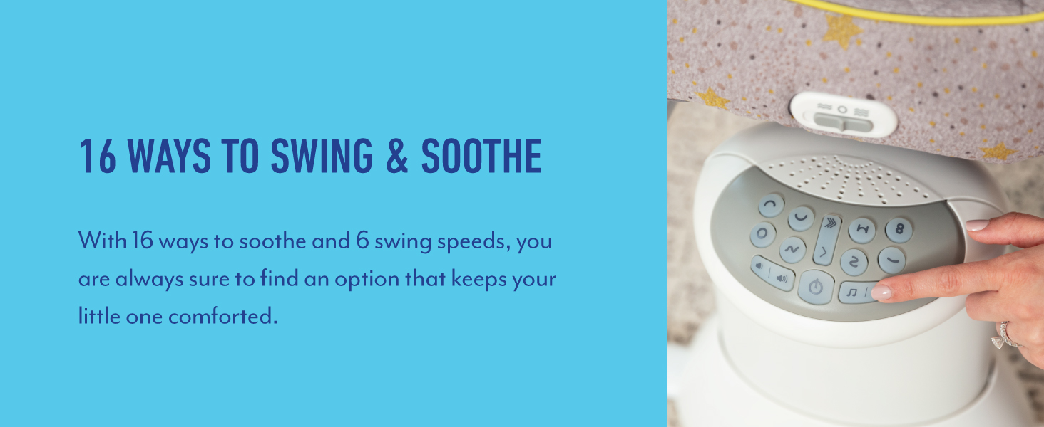 all ways soother 2 in 1 swing rocker, stargazer