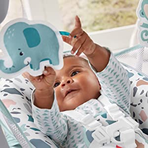 ​Fisher-Price Deluxe Take-Along Swing & Seat - Pacific Pebble portable swing and stationary chair