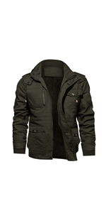 black jacket mens military style padded jacket fleece military jacket men’s winter fleeced