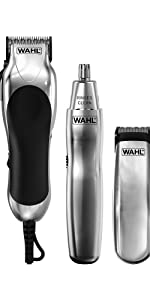 WAHL Hair Clippers for Men, 3-in-1 Chrome Pro Deluxe