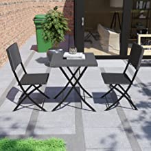 Capri Bistro Set, Black