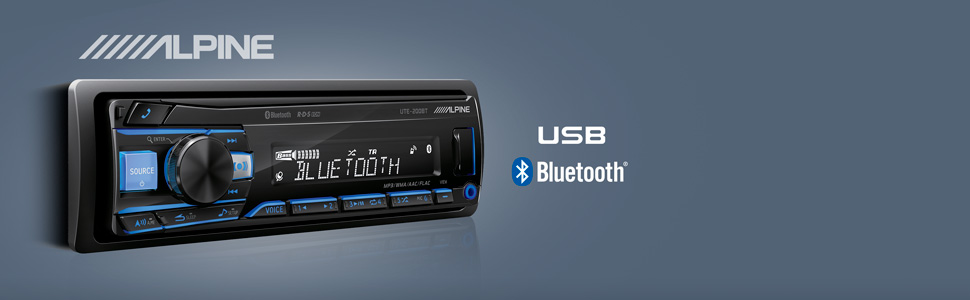 alpine, ute-200bt, radio