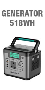 SWAREY 518Wh Portable Power Station