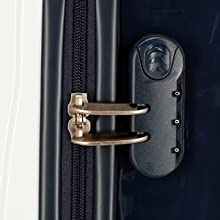  Suitcase, 21 inch Cabin Suitcase ABS Carry-on Hand Luggage 4 Spinner Wheels Trolley Case 55x40x20cm