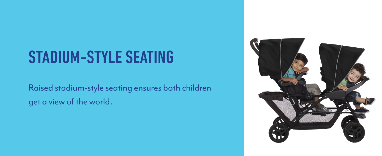 Graco Stadium Duo double pushchair stroller