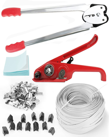 Heavy Duty Pallet Strapping Banding Packing Kit 200m Coil Tensioner Sealer Tool
