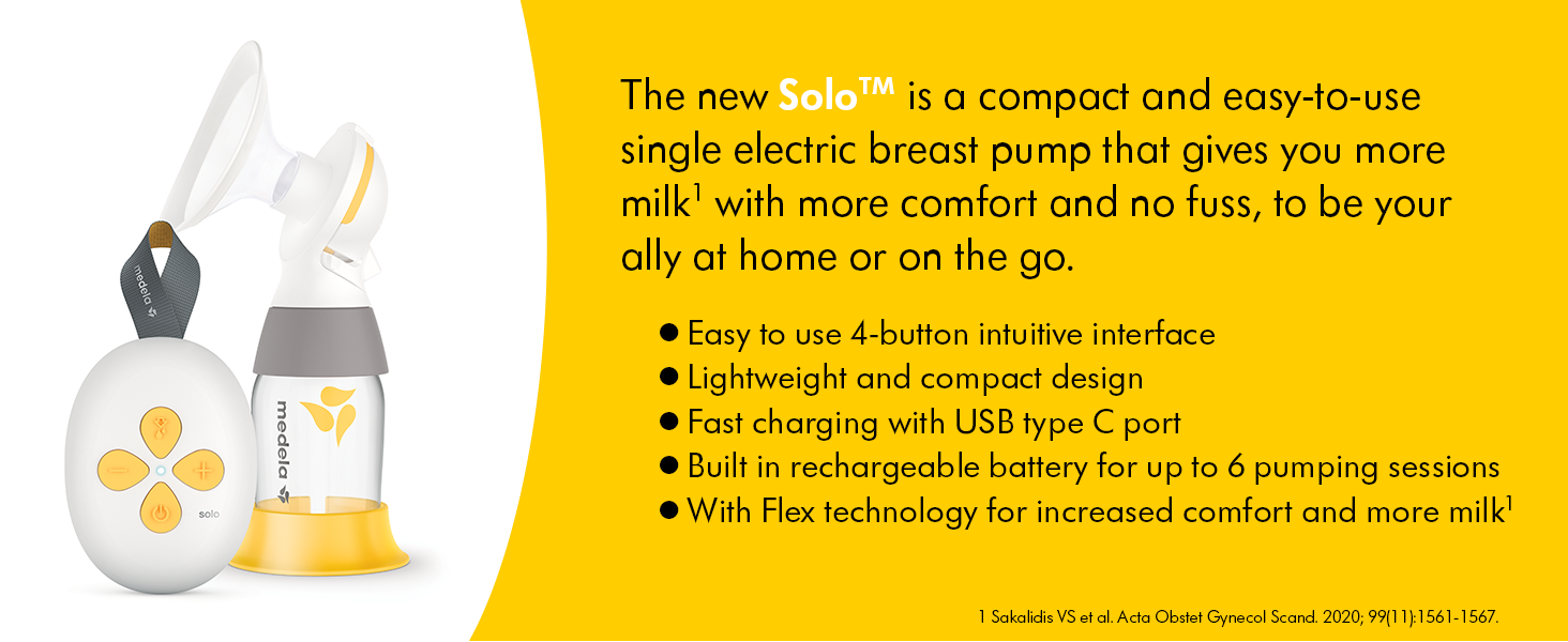Solo single electric breast pump