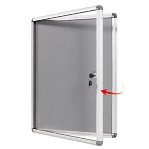 Swansea Classic Tamperproof Lockable Noticeboard Glass Display Case for Home Office School