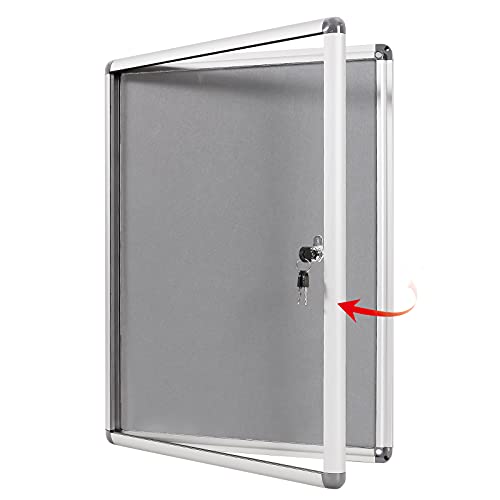 Swansea Classic Tamperproof Lockable Noticeboard Glass Display Case for Home Office School