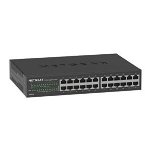 NETGEAR 24 Port Gigabit Ethernet Unmanaged Network Switch (GS324) - Desktop or Wall Mount