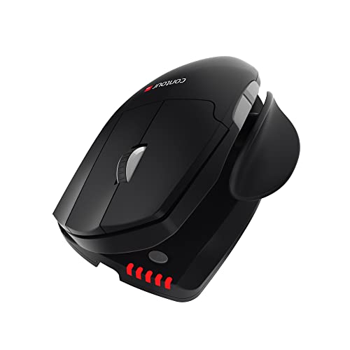 Contour Unimouse | Award Winner Ergonomic mouse with Thumb support | Wireless mouse | Vertical Mouse for Right-Handed | 35 to 70 degrees angle | 6 buttons + scroll | For Windows and Mac
