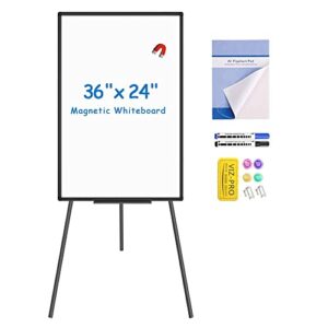 VIZ-PRO Magnetic Whiteboard Easel Black