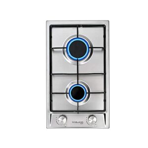 Gasland Chef GH30SF 30cm Built-in 2 Burners Gas Hob Cooker Stainless Steel Cooktop with Flame Failure Protectio