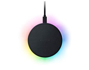 Razer Chroma Charging Pad 10W Fast Wireless Charger -Wireless Charger with Chroma RGB (Fast Wireless Charging