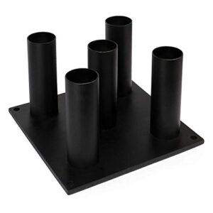 Yes4All Steel Vertical Barbell Holder Stand - Barbell Storage Rack For Olympic Bar - Optional: 5 Bars or 9 Bars