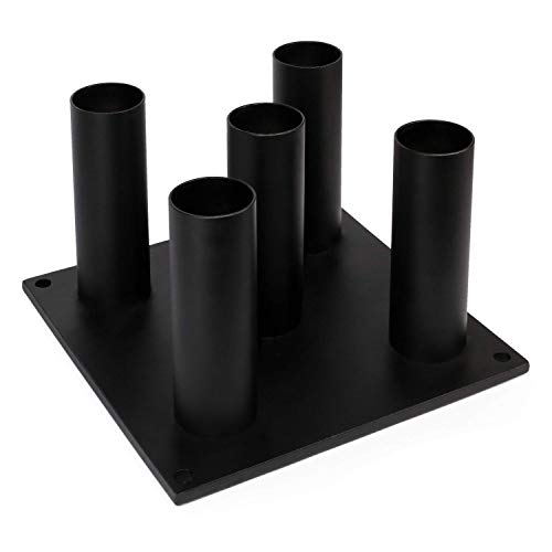 Yes4All Steel Vertical Barbell Holder Stand - Barbell Storage Rack For Olympic Bar - Optional: 5 Bars or 9 Bars