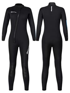 Owntop 5mm Wetsuit for Women - Front Zip Winter Wet Suit Full Length Diving Suit
