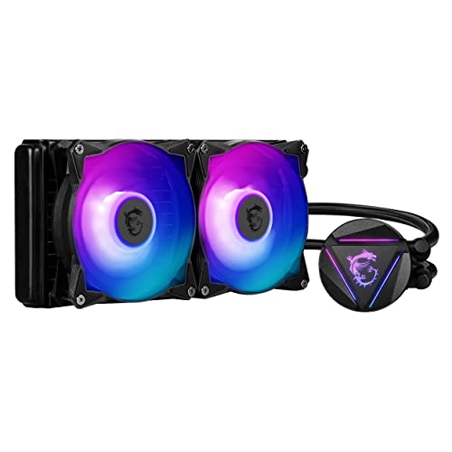 MSI MAG CORELIQUID 240R V2 AIO CPU Liquid Cooler - Rotatable ARGB Blockhead