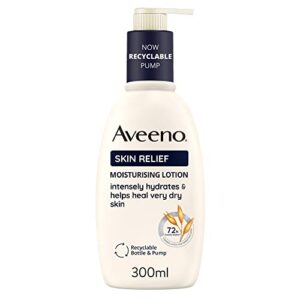 Aveeno Skin Relief Moisturising Lotion | Soothes Skin From Day 1 | For Very Dry and Irritable Skin Care | With Shea Butter and Prebiotic Oatmeal | 300 ml (Pack of 1)