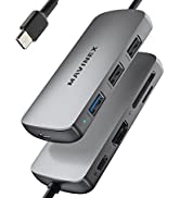 USB C Docking Station, MAVINEX Triple Display USB C Hub with Dual 4K HDMI & 1080P VGA, 100W Power...