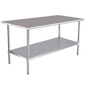 AmazonCommercial NSF Stainless-Steel Workbench - 76 x 152 cm