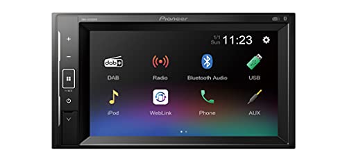 Pioneer DMH-A240DAB Mechafree 6.2” touchscreen multimedia player with Smartphone Mirroring. Bluetooth