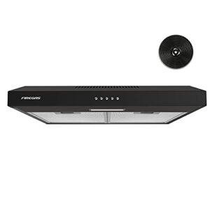 FIREGAS 60cm Visor Cooker Hood LED Extractor Hood Under Cabinet Hood Wall Mounted Extractor Fan Kitchen 600 mm Top Vented Range Hood